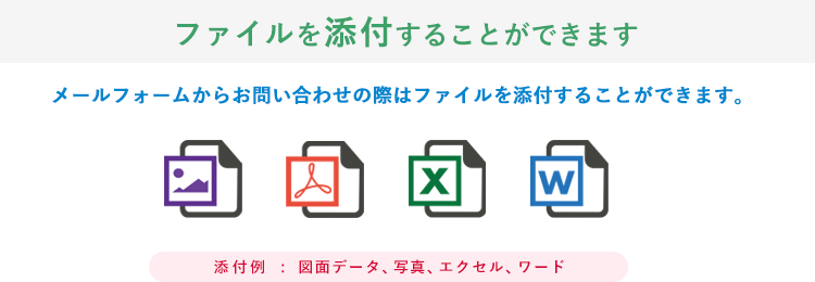 ファイルを添付することができます